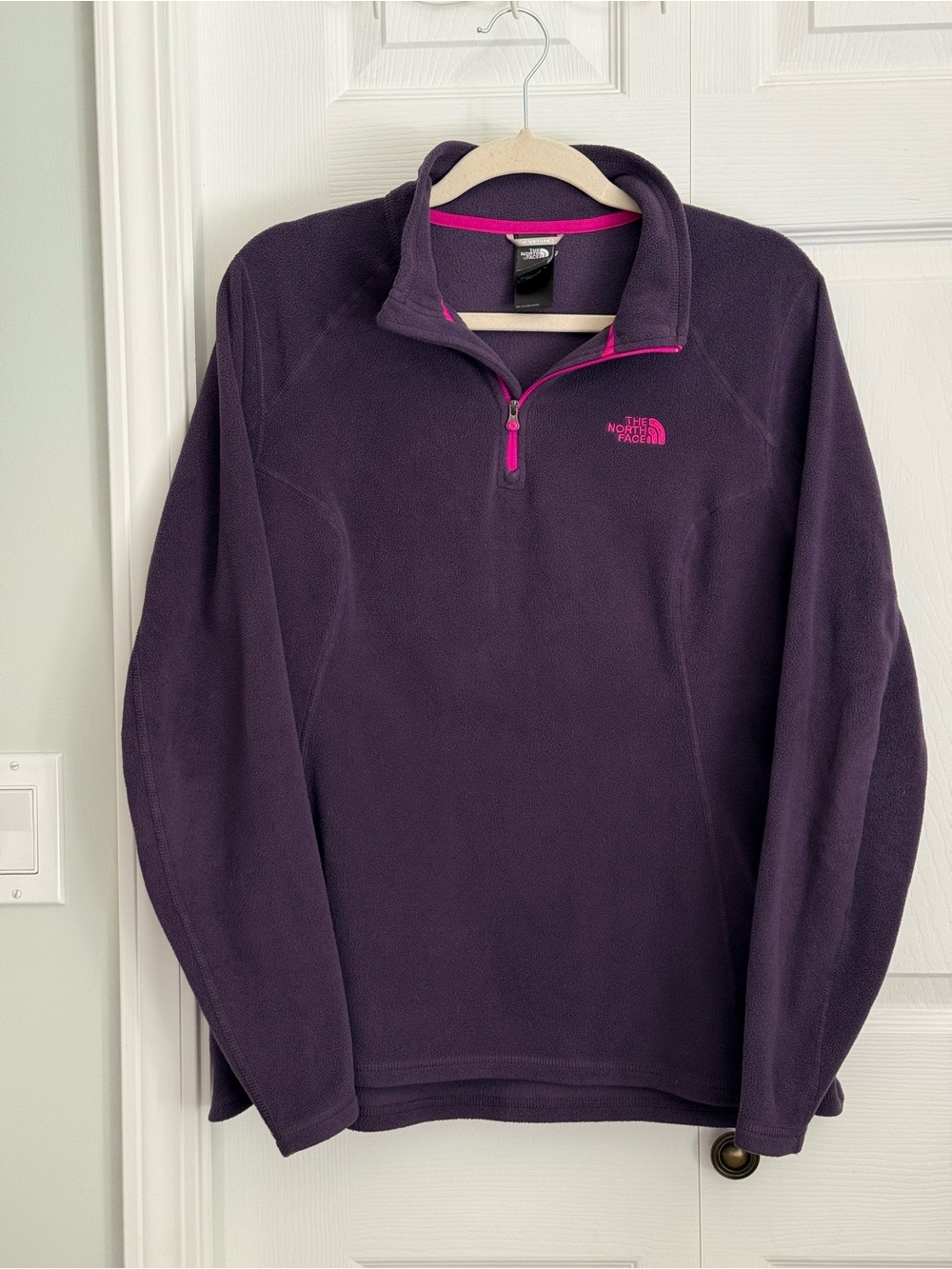 The North Face Polartec 1/4 Zip Fleece Pullover Purple Women's Large